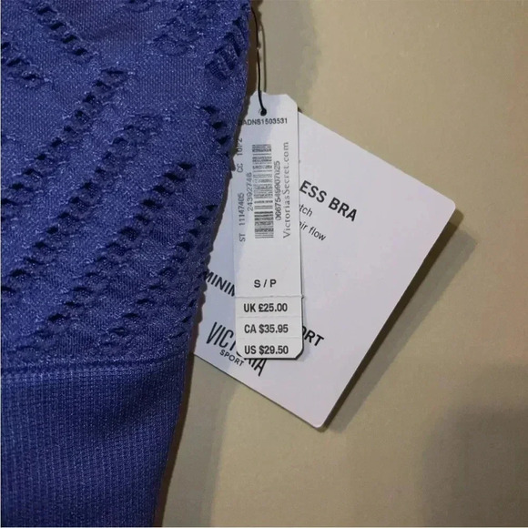 NWT Victoria Sport Women’s Sports Bra Blue Minimum Support Small - Picture 2 of 3